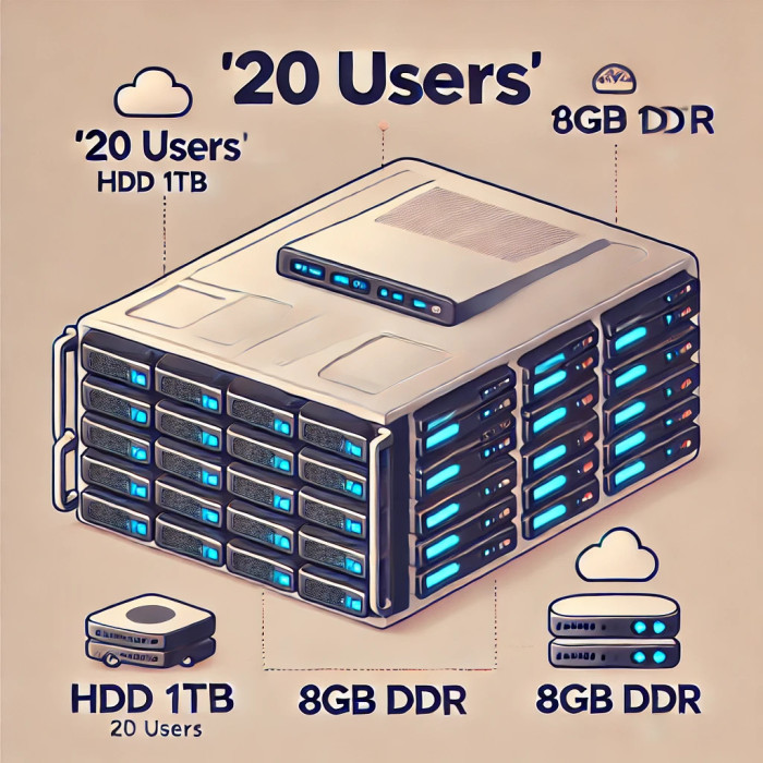 Профессиональный сервер на 20 пользователей
